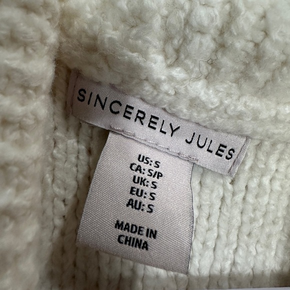 Sincerely Jules Woman’s long open cardigan sleeveless Western Winter sz S, NWT - Picture 2 of 5